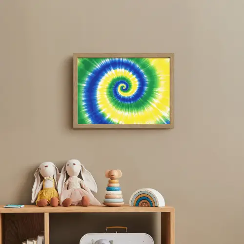 Spiraal - Groen - Draaiend Light Box met batterij (Wandlamp kind) middel -sfeer2_kind