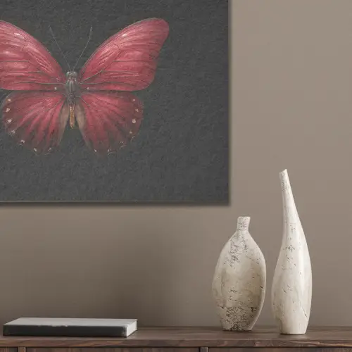 Vlinder - Rood - Minimalistisch PET vilt klein -sfeer6_closeup