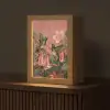 Kolibries - Bloemen - Groen - Roze Light Box met kabel (Tafellamp) klein -z3d_website