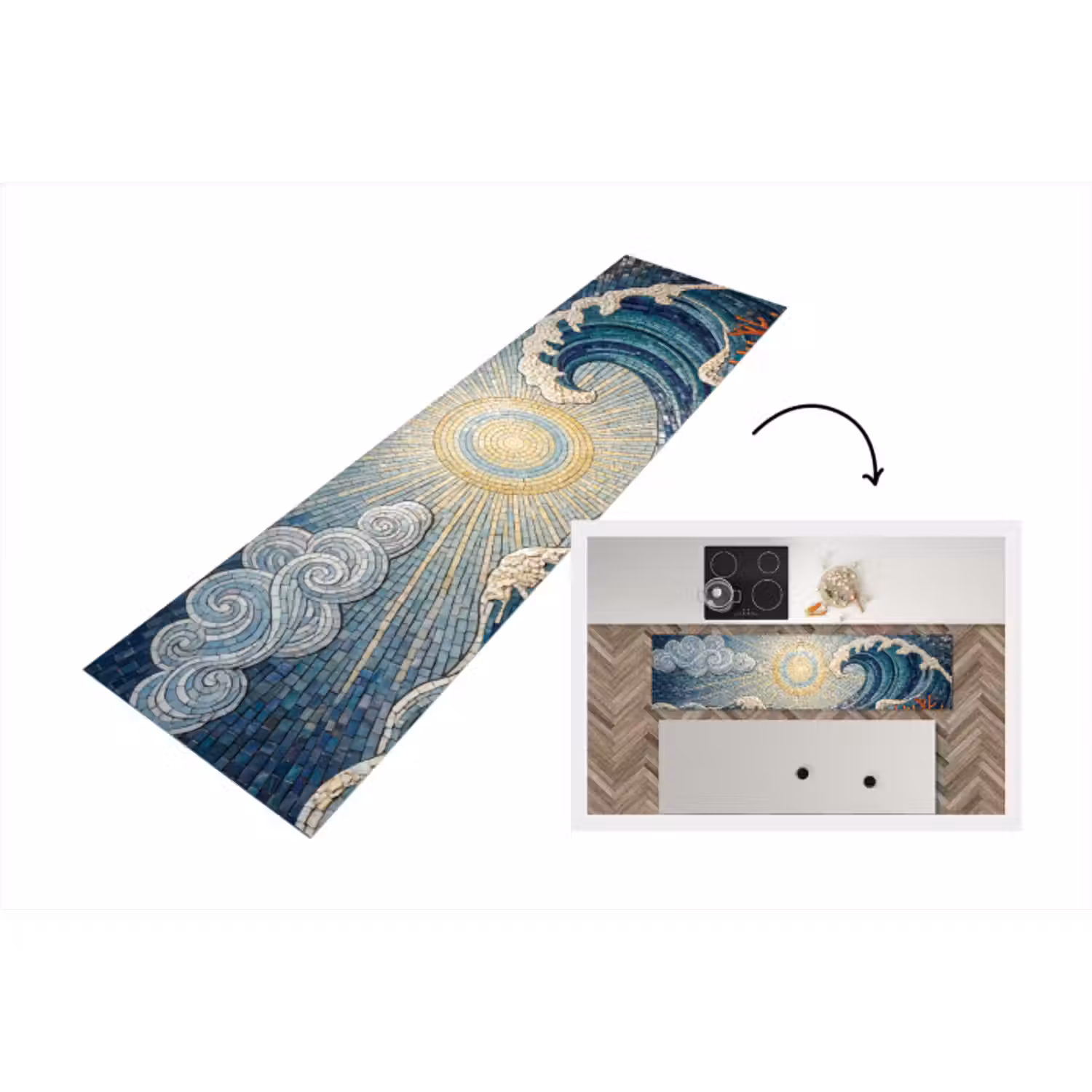 Küchenläufer - Unterwasser – Korallen – Fische – Natur – Kunst