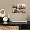 Rivier - Vallei vol bloemen - Levendig poster papier klein -sfeer1