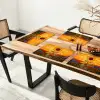 Zonnebloem - Mozaïek - Zonsondergang - Geel Placemat vinyl groot -zzsfeer4_Kitchenyeah-website