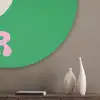 Amor - Valentijn - Groen - Tekst Akoestische PET Vilt - Rond klein -sfeer5_closeup