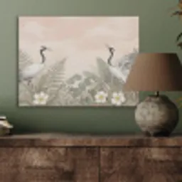 Kraanvogels - Natuur - Roze PET vilt klein -sfeer2