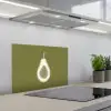 Avocado - Minimalistisch - Illustratie - Groen keuken achterwand spatscherm klein -3d_schuin
