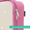 Pony omringd door stippen in beige kleuren Kinderkoffer - Roze klein -rits_DE