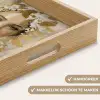 Gezicht - Vrouw - Bladeren - Goud Dienblad Rechthoek middel -USP_HandgreepNL
