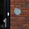 Effen blauwgrijs - Sierlijk Naambord Organisch middel -sfeer1