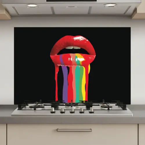 Lippen - Kleuren - Zwart keuken achterwand spatscherm klein -3d_website
