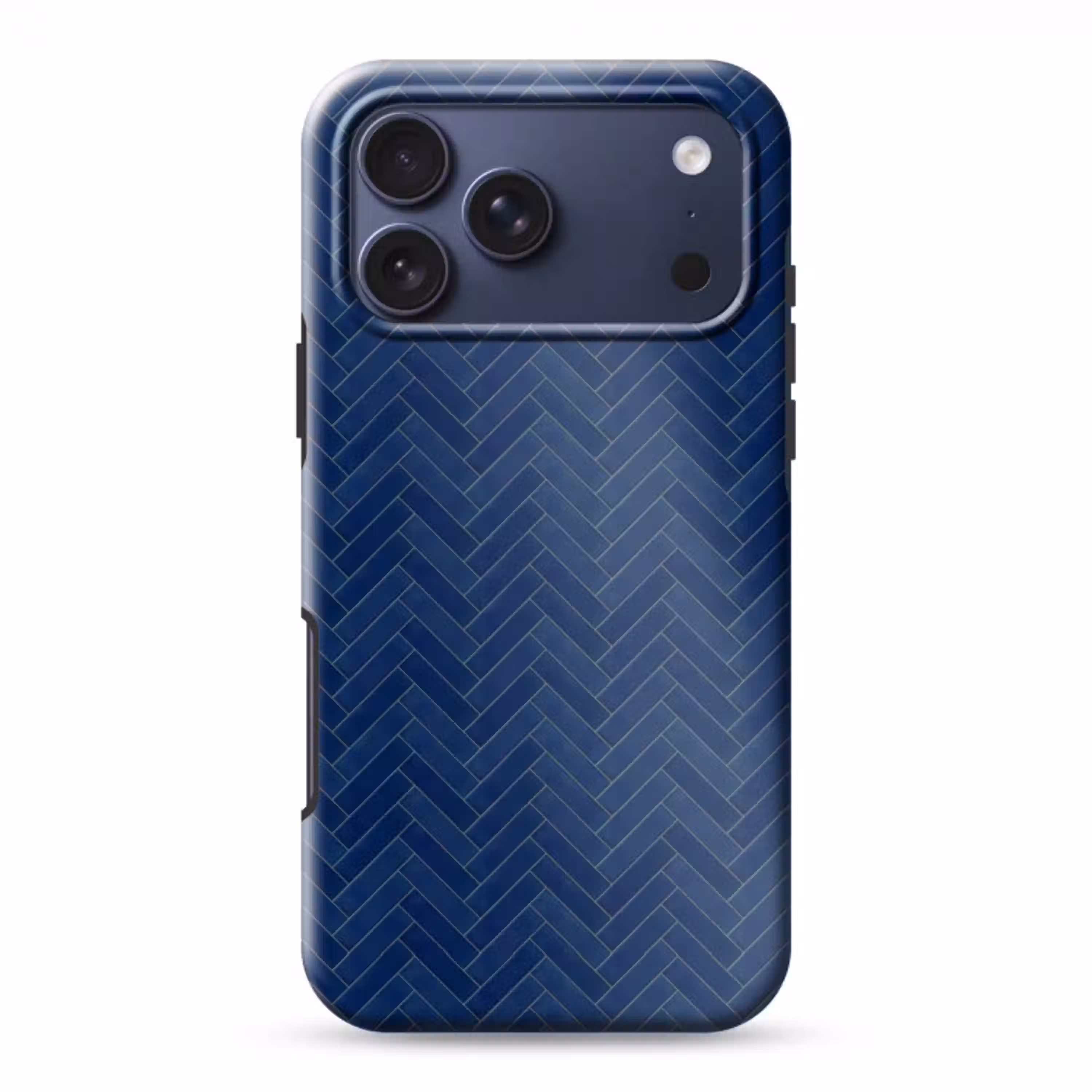 Visgraat - Wandtegel - Donkerblauw - Navy Blue Toughcase MagSafe Apple iPhone 17 Pro Max klein 1019 -3d