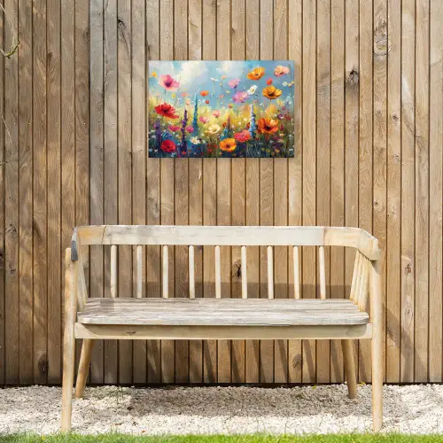 Bloemen - Natuur - Botanisch - Kunst Tuinposter op houten frame 2 cm dik klein -sfeer4