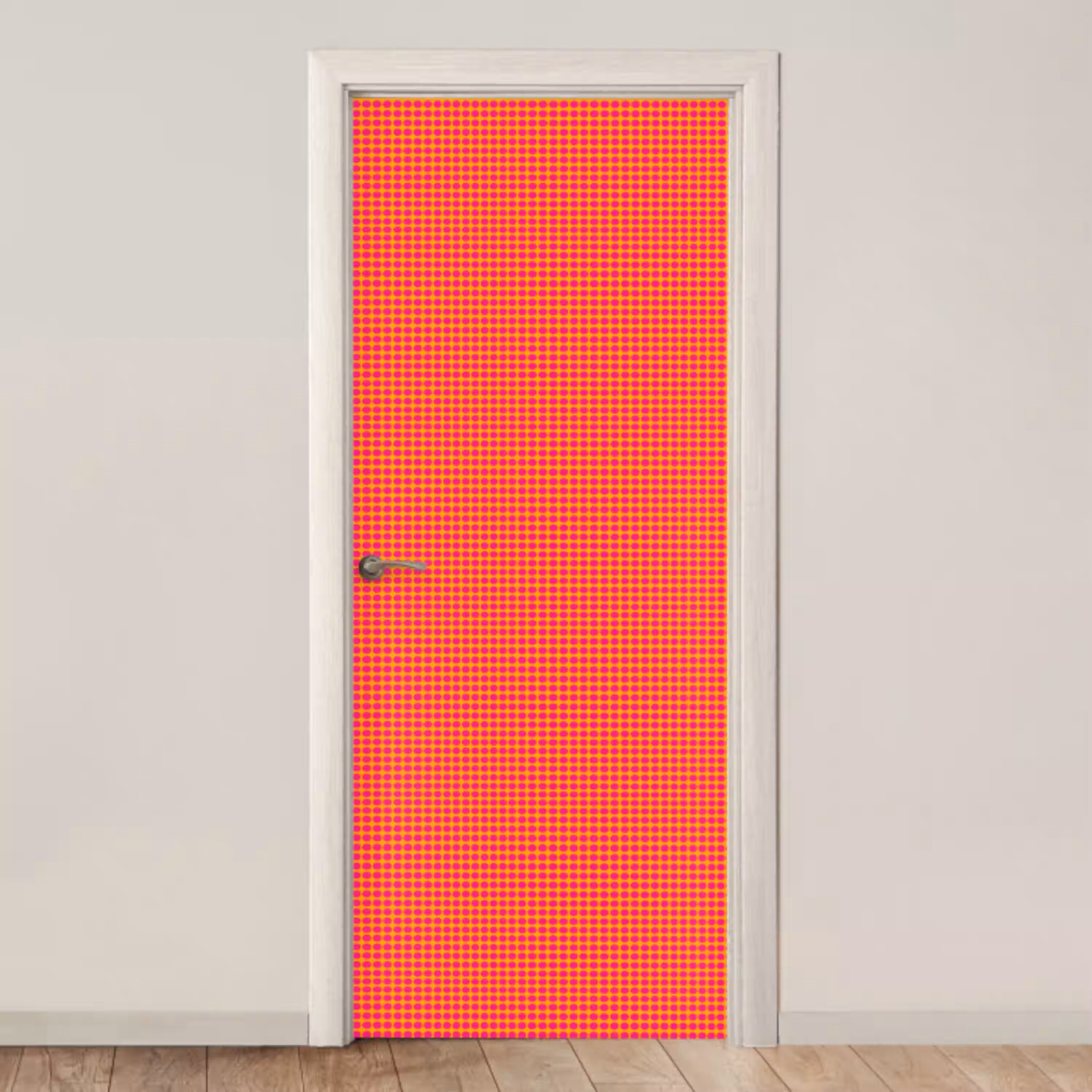 Modern - Stippen - Oranje deurposter klein 289 -3d_beige