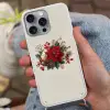 Kerststuk - Poinsettia - Dennenappels - Rood Hoesje iPhone 16 Pro Max met koord klein -sfeer3