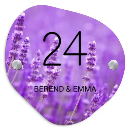 Lavendel - Klassiek Naambord Organisch middel -3d