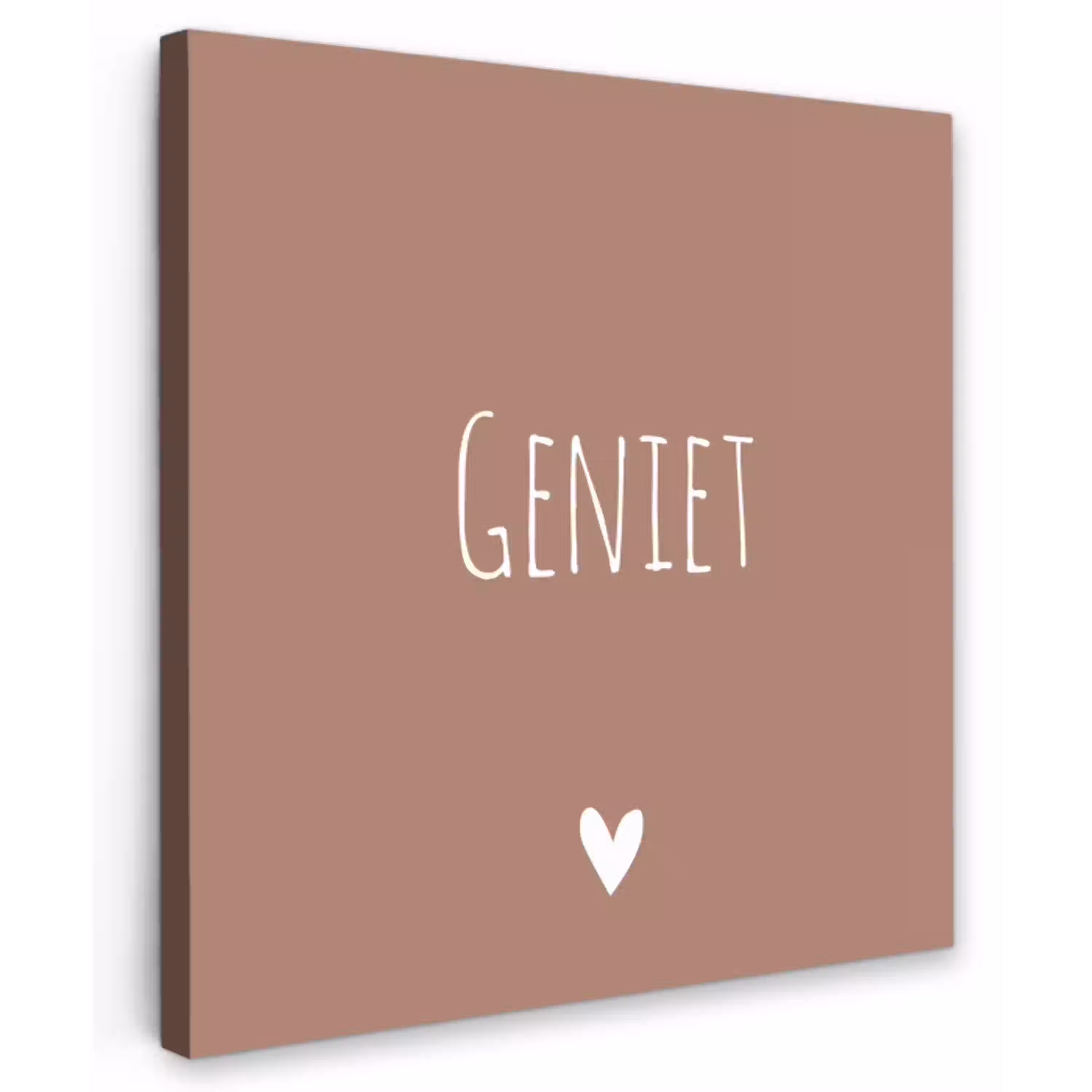 Geniet - Spreuken -Quotes Tuinposter op houten frame 2 cm dik klein -3d