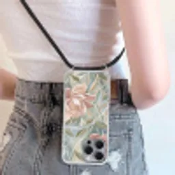 Elegant - Romantiek - Roze Hoesje iPhone 16 Pro Max met koord klein -sfeer5