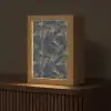 Abstract - Lijnen - Blauw - Goud Light Box met kabel (Tafellamp) klein 925 -z3d_website