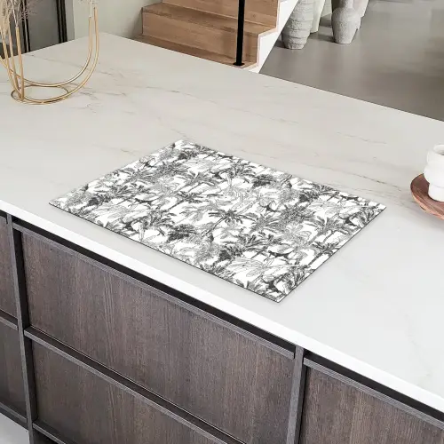 Aap - Oerwoud - Abstract - Grijs Inductie beschermer vinyl 3mm klein 276 -sfeer8