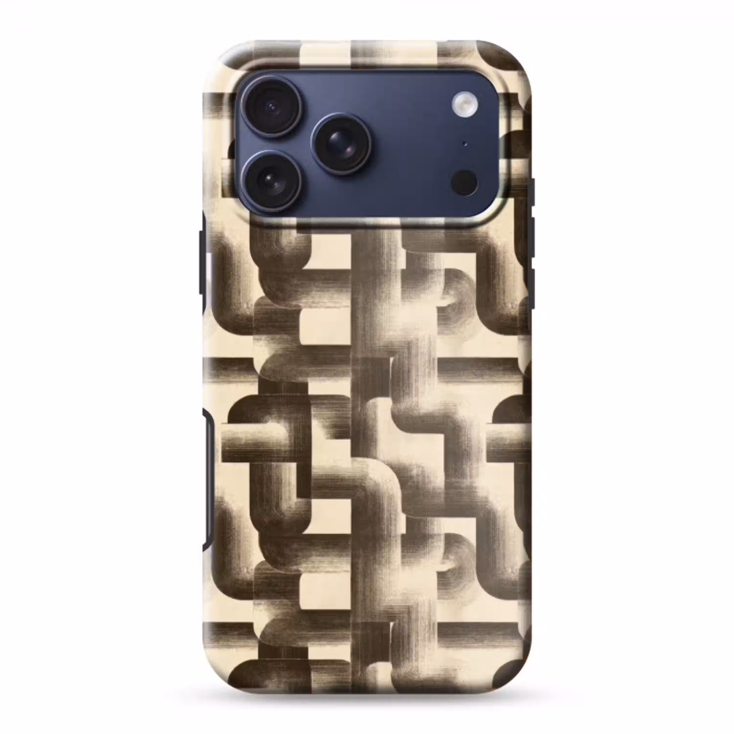 Abstract - Retro - Zwart Toughcase MagSafe Apple iPhone 17 Pro Max klein 1019 -3d