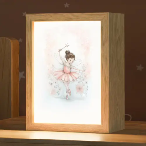 Ballerina - Fee - Roze Light Box met kabel klein -zzz_3d_website