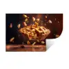 Appel - Taart - Warm - Eten Muursticker klein -3d