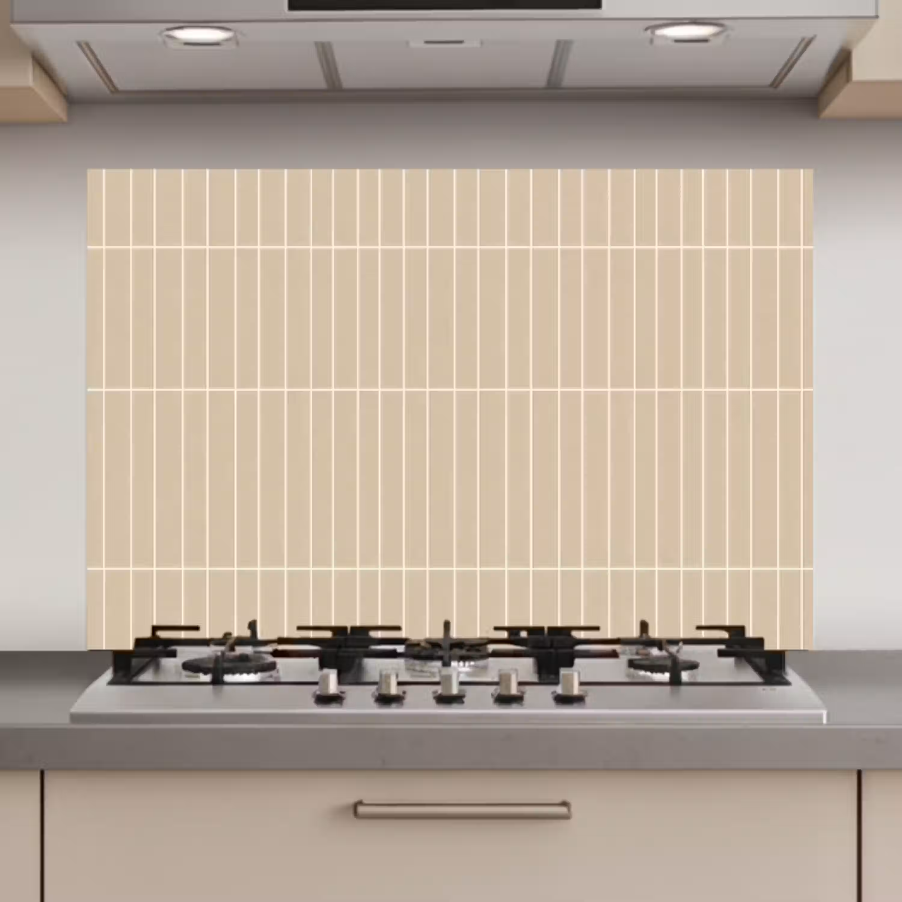 Verticaal - Wandtegel - Crème - Beige keuken achterwand spatscherm klein 900 -3d_website