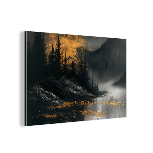 Natuur - Abstract - Landschap - Modern aluminium wit klein -3d