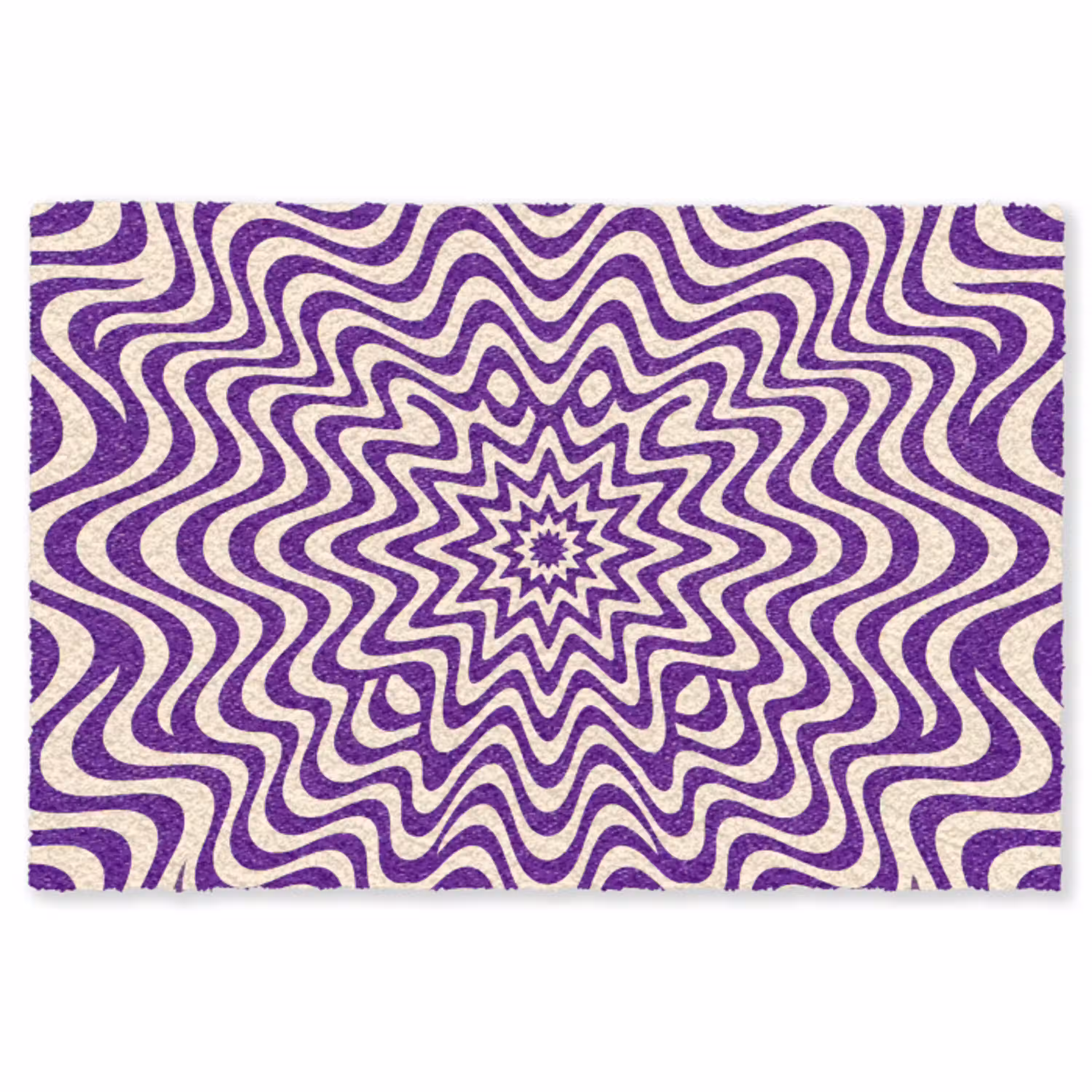 Abstract - Golven - Optisch - Modern - Paars Vloerkleed Rechthoek klein -3d