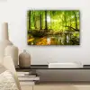 Bos - Landschap - Water - Bomen - Zon - Groen - Natuur canvas 2cm klein -sfeer6