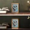 Hart - Touw - Hout - Rustiek Light Box met kabel (Tafellamp) klein -sfeer3