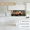 Vrouw - Hamburger - Bontjas keuken achterwand 2 middel -sfeer4_NL