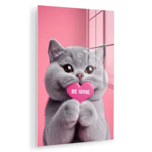 Kat - Valentijn - Roze - Liefde plexiglas 5mm klein -zzzproduct_nieuw