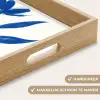 Bloem - Blaadjes - Minimalistisch - Blauw Dienblad Rechthoek middel -USP_HandgreepNL