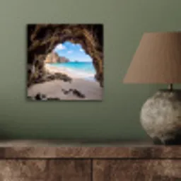 Grot - Strand - Zee - Blauw aluminium wit klein -sfeer2