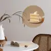 Vanilletaart - Cake - Romig Wandcirkel behangsticker klein -sfeer3