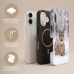 Hert - Sneeuw - Bos - Dieren - Vertederend Toughcase MagSafe Apple iPhone 17 klein -USP_Lagen_FR
