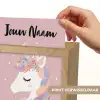 Eenhoorn - Roze - Bloemen Light Box met kabel (Kinderlampje) klein -USP_websiteprintNL
