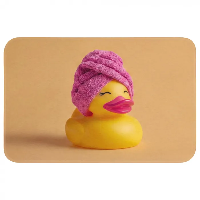 Badeend - Handdoek - Kleurrijk Badmat klein -3d