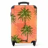Palmbomen met fleurige achtergrond. NBS - Handbagage koffer - Kinderen Unisex middel -productfoto_recht