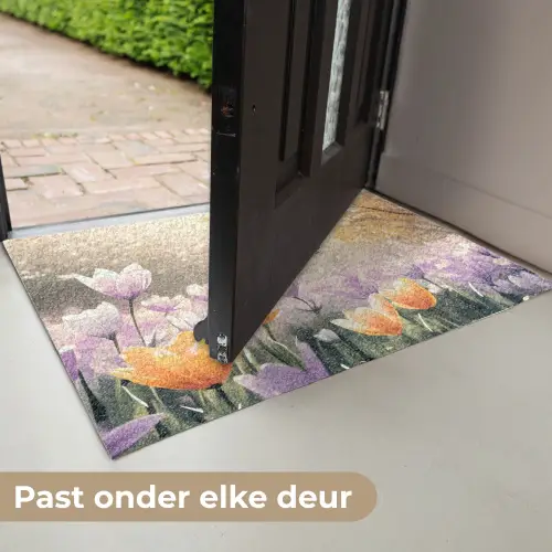 Viooltjes - bij - Zonlicht Deurmat klein -USP_NL