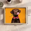 Hond - Oranje - Roos - Valentijn Dienblad Rechthoek middel -USP_Formaat