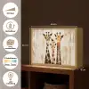 Giraffen - Cartoon - Crème Light Box met batterij (Wandlamp) middel -USP_websiteoverzichtNL