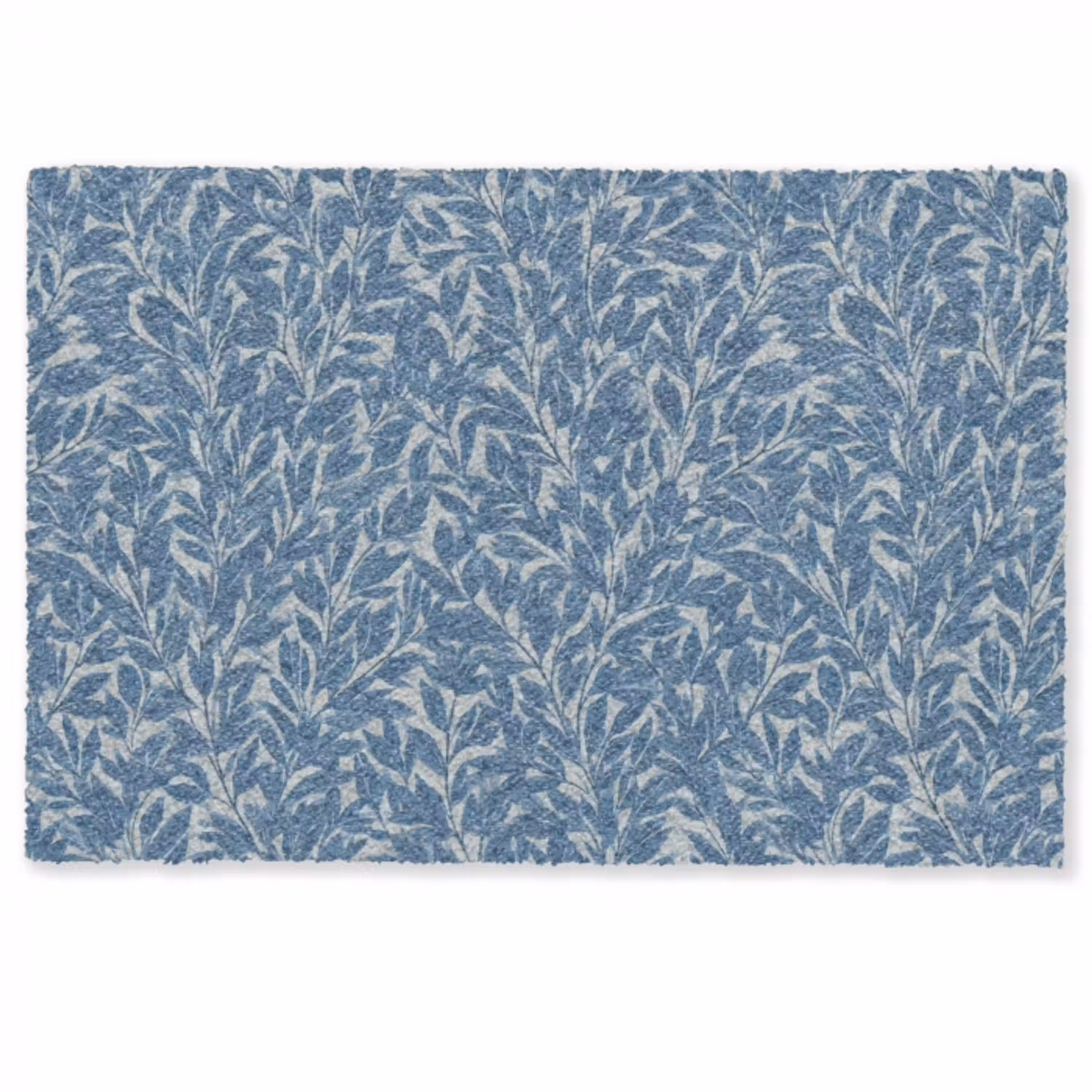 Bladeren - Klassiek - Patroon - Donkerblauw - Vintage Deurmat klein 898 -zkaufland3d