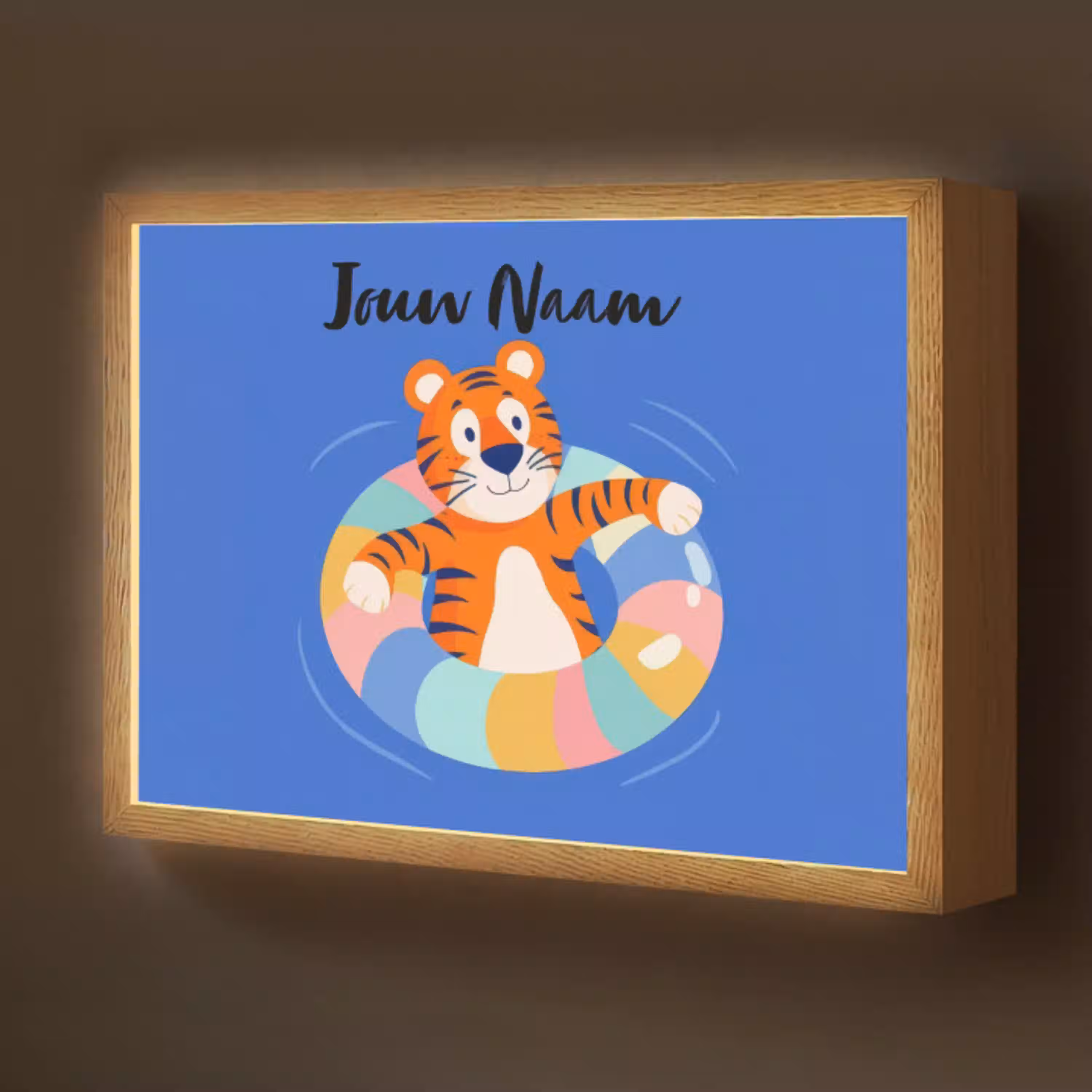 Tijger - Zwemband - Water Light Box met batterij (Wandlamp kind) middel -z3d_website