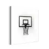 Basketbalbord - Minimalistisch - Zwart aluminium wit klein -3d