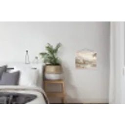 Landhuis - Rivier - Vee textielposter latten blank klein -woonkamer