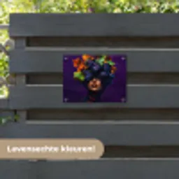 Vrouw - Paars - Druiven tuinposter los doek klein -sfeer3