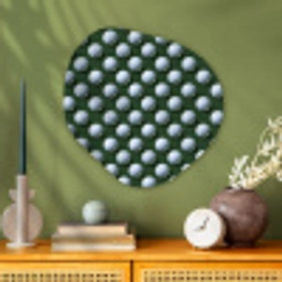 Ballen - Golf - Groen Wandcirkel Organisch Aluminium middel 851 -sfeer2