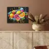 Fruit - Graffiti - Kleurrijk - Sinaasappel - Aardbei - Abstract PET vilt klein -sfeer4