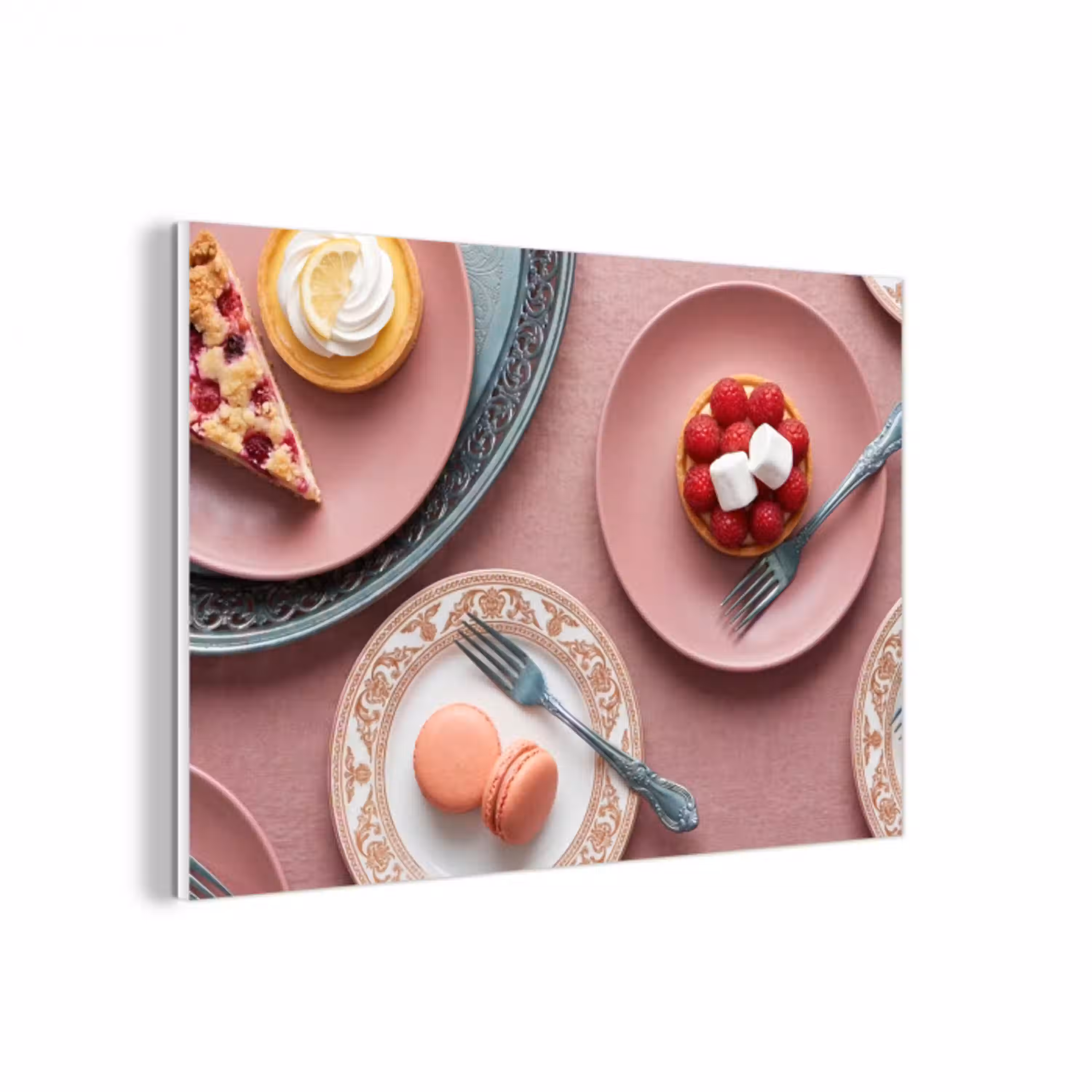 Dessert - Taart - Gebak - Zoet - Roze forex 5mm xxl -3d